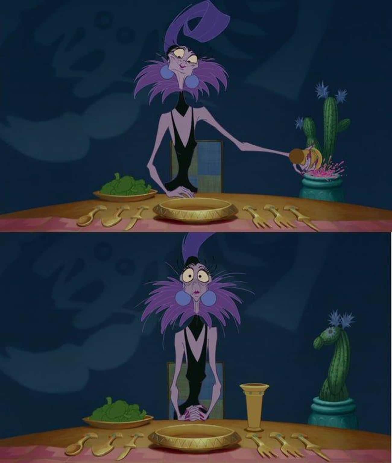When Yzma Tosses The Poison Into The Cactus In 'The Emperor's New Groove,' It Turns Into A Llama