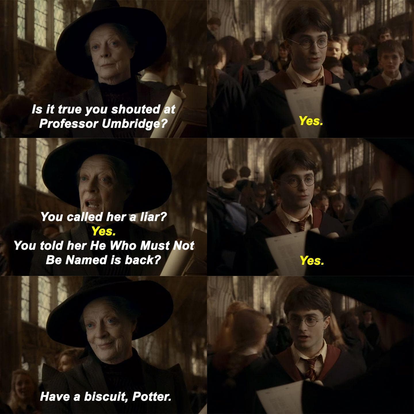 Professor McGonagall Offers Harry A Biscuit (Order Of The Phoenix)