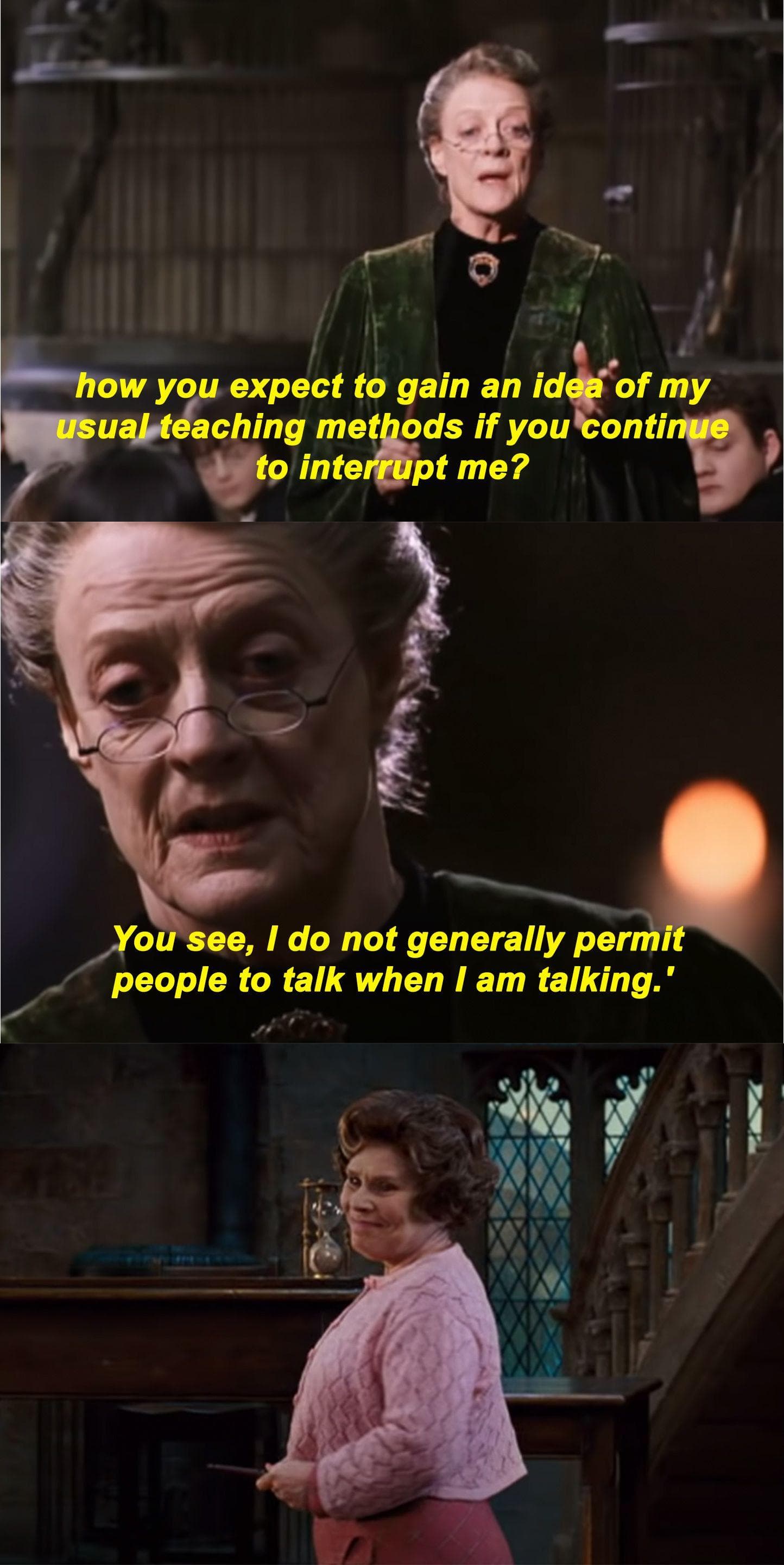 Professor McGonagall Clapbacks To Umbridge (Order Of The Phoenix)