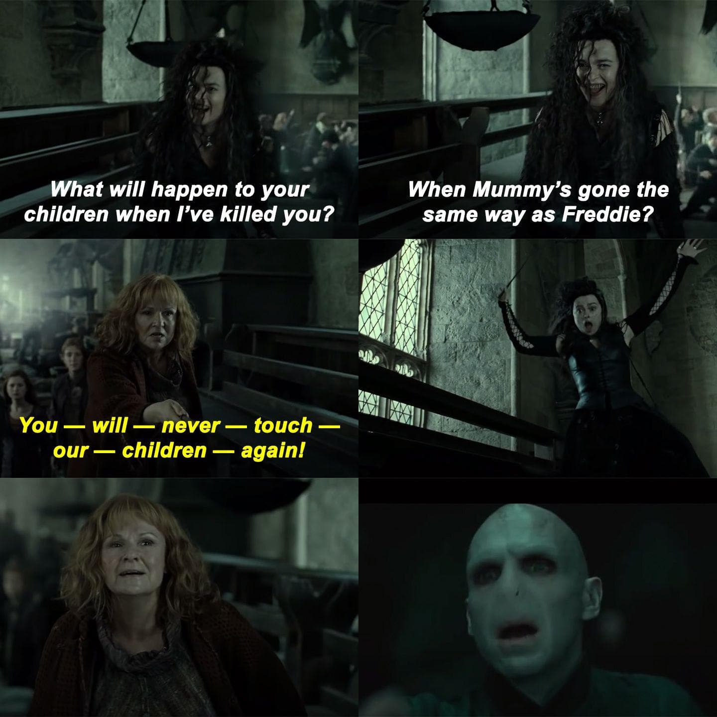 The Full Duel Between Bellatrix And Molly Weasley (Deathly Hallows)