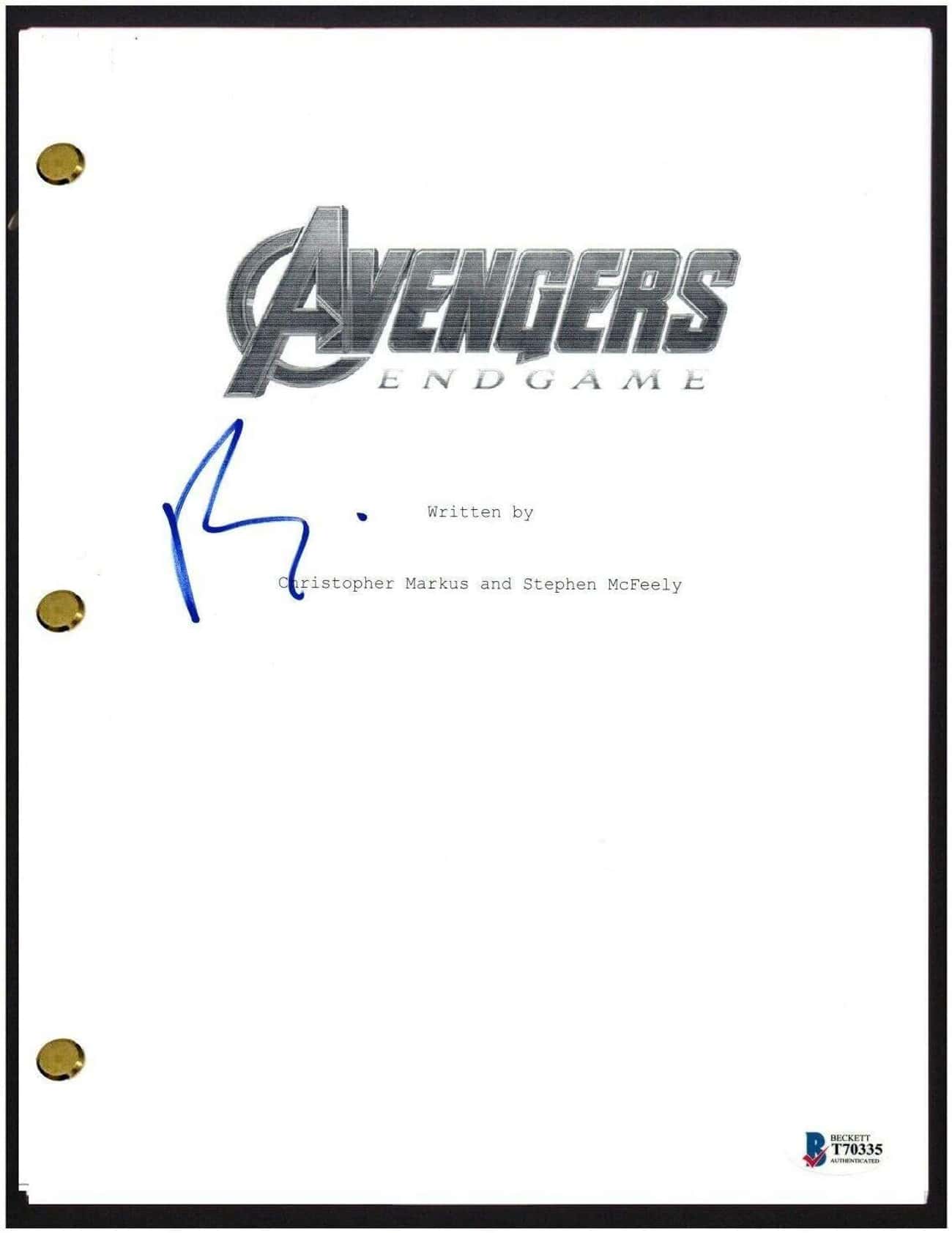 Scripts for Avengers: Infinity War & Avengers: Endgame