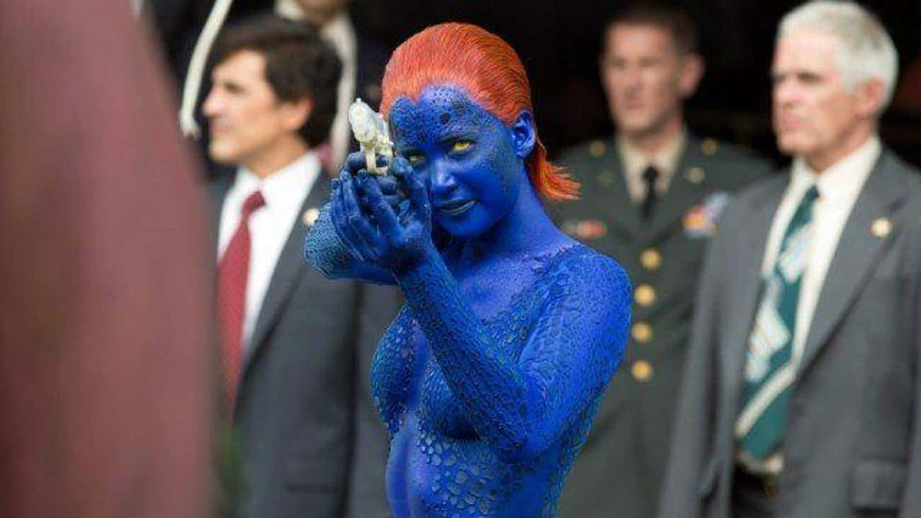 Jennifer Lawrence as Mystique in X-Men: Days of Future Past