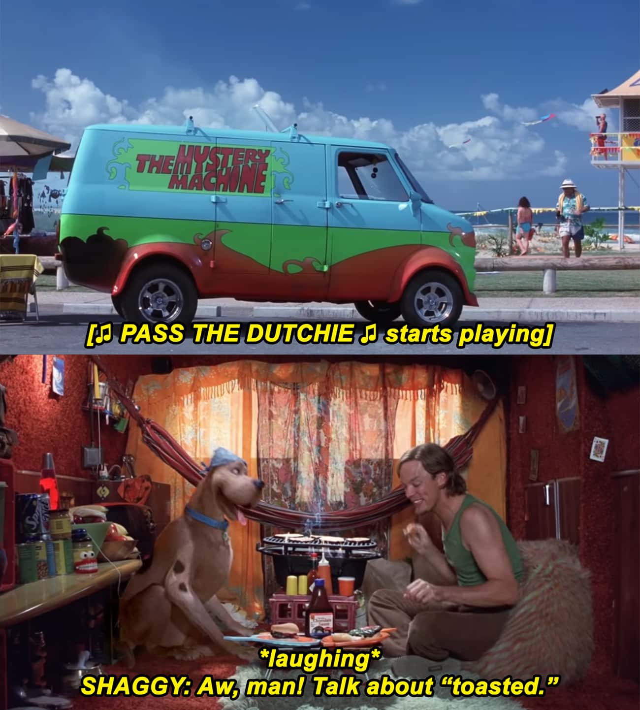 These Not-So-Subtle Stoner Allusions, Complete With Smoke Pouring Out Of The Mystery Machine Roof
