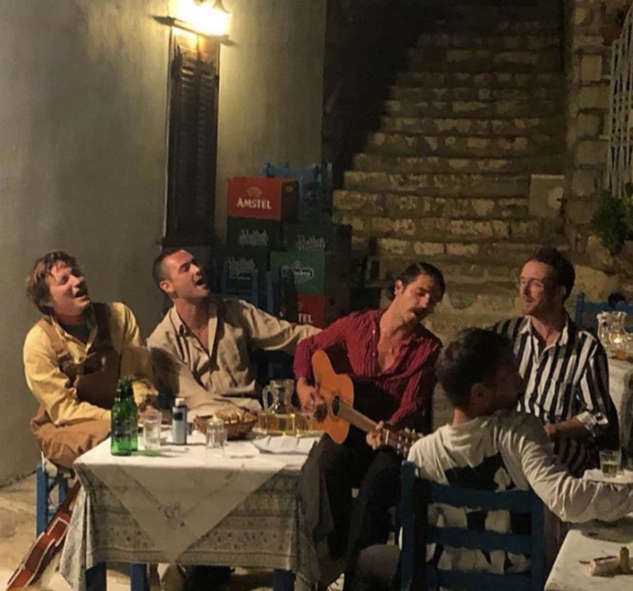 "Three Musicians In A Restaurant In Greece"