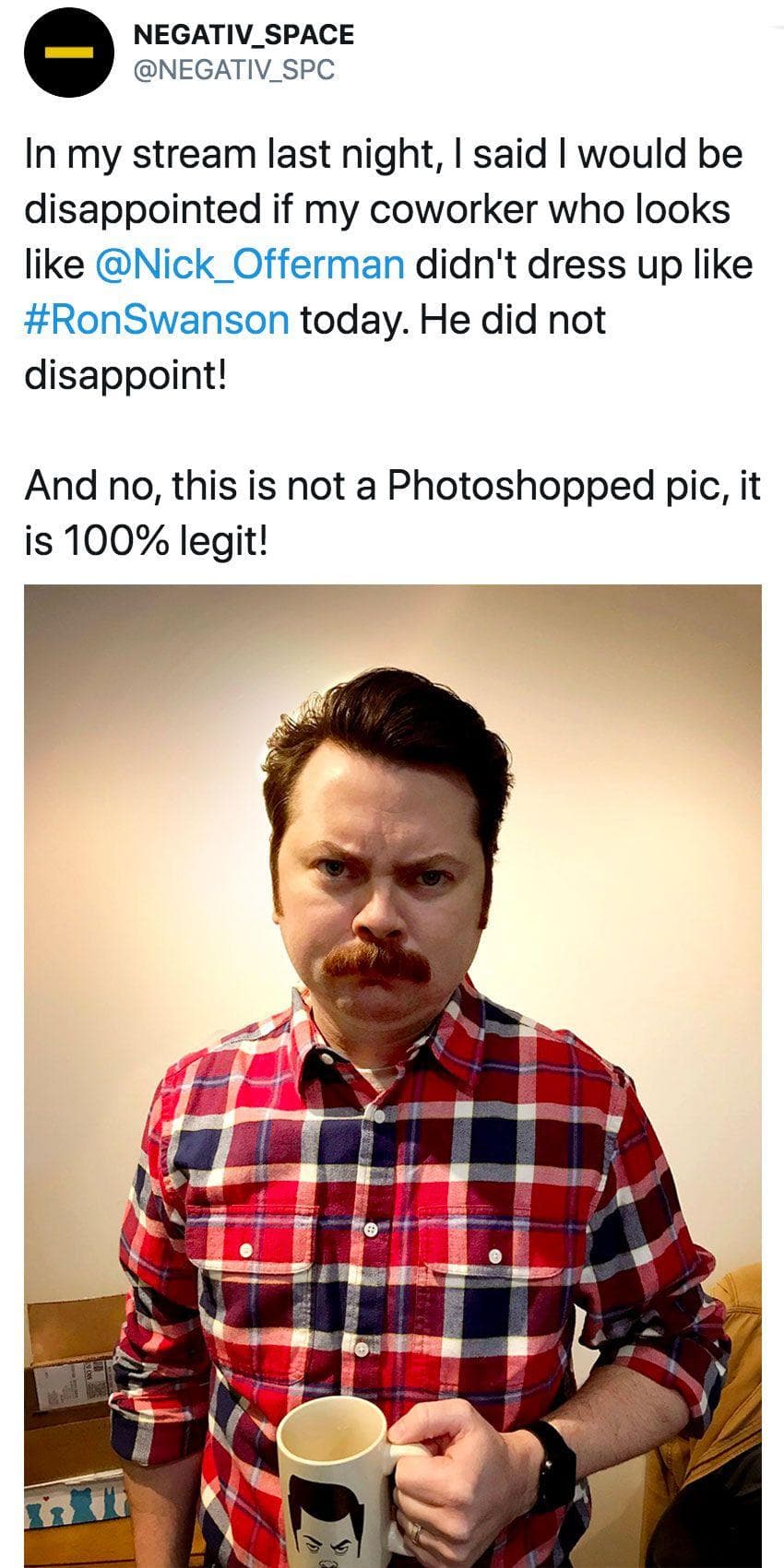 37 Ron Swanson Halloween Costumes That Received Nick Offerman�s Stamp