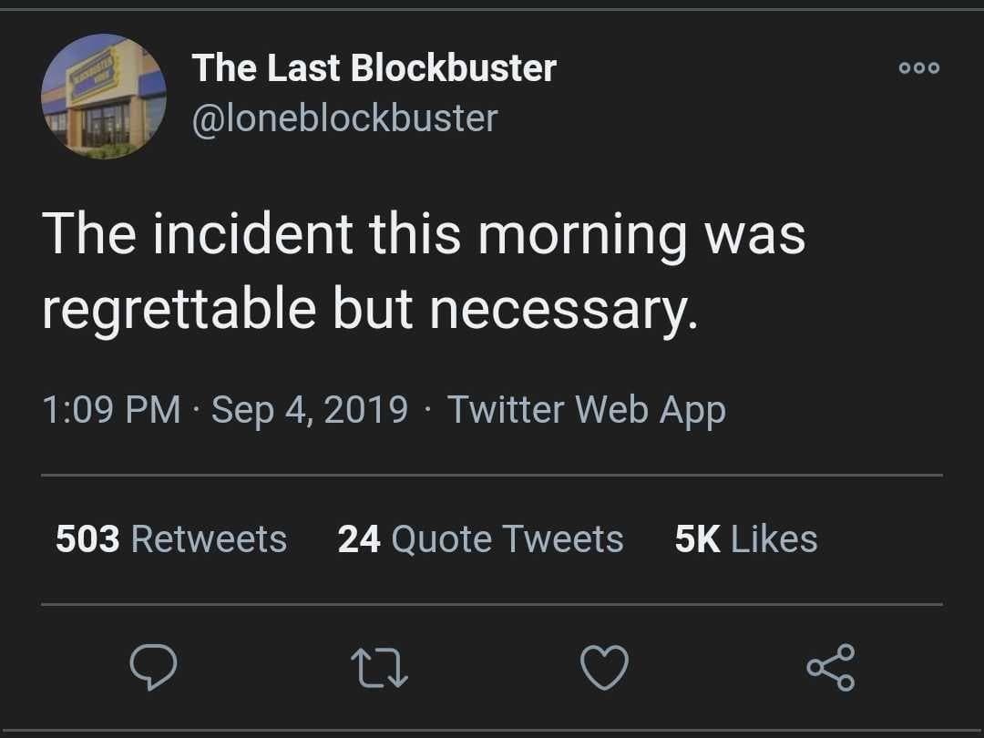 This Lone Blockbuster Has The Weirdest, Funniest Tweets