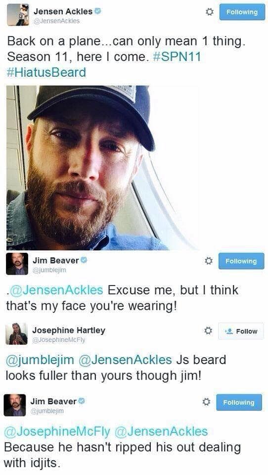 Jensen ackles twitter page