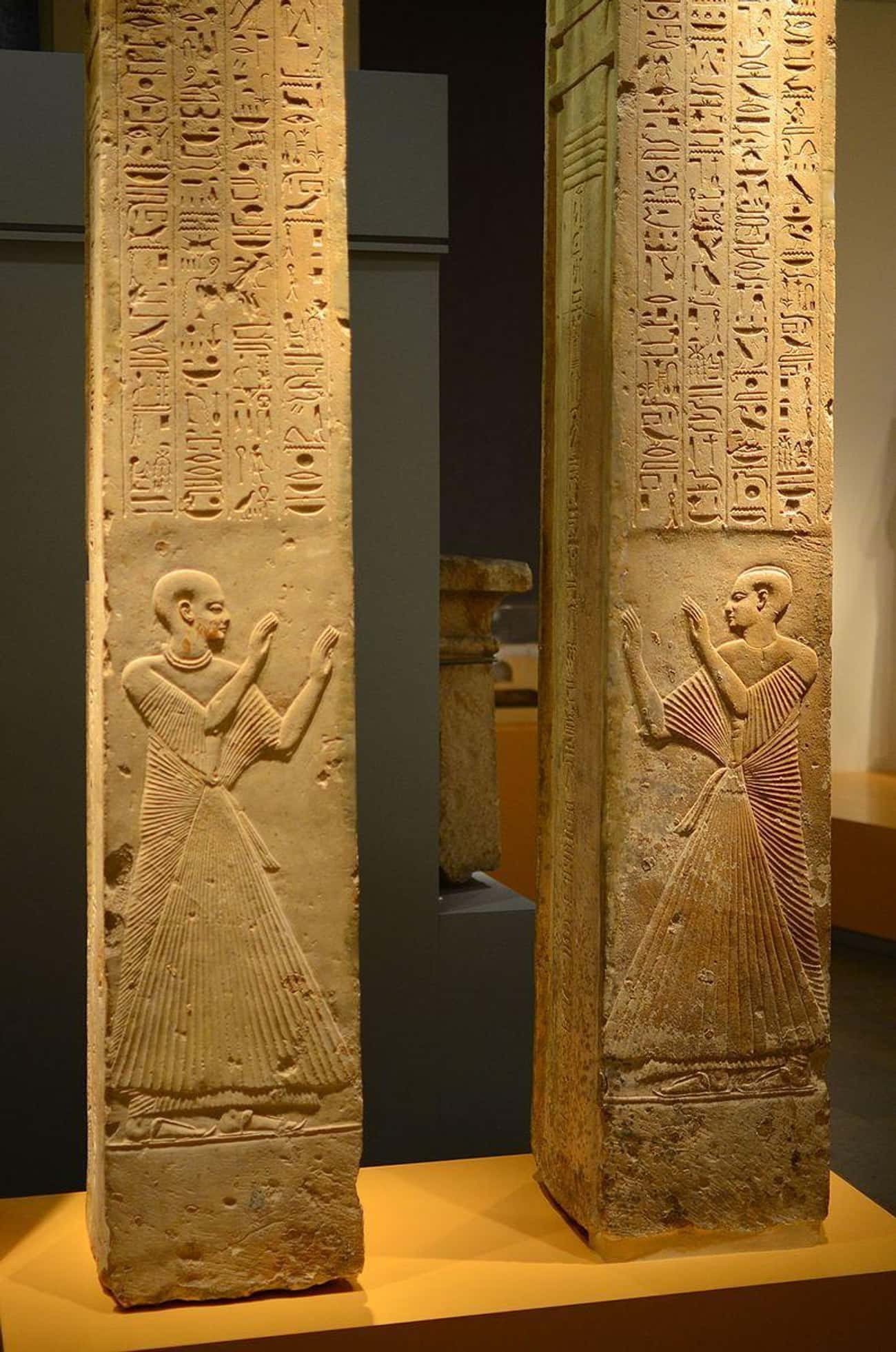 Pillars From The Tomb Of Ptahmes, 1250 BCE