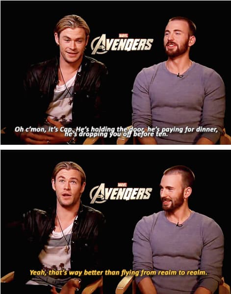 Chris Evans And Chris Hemsworth Have The Best Bromance