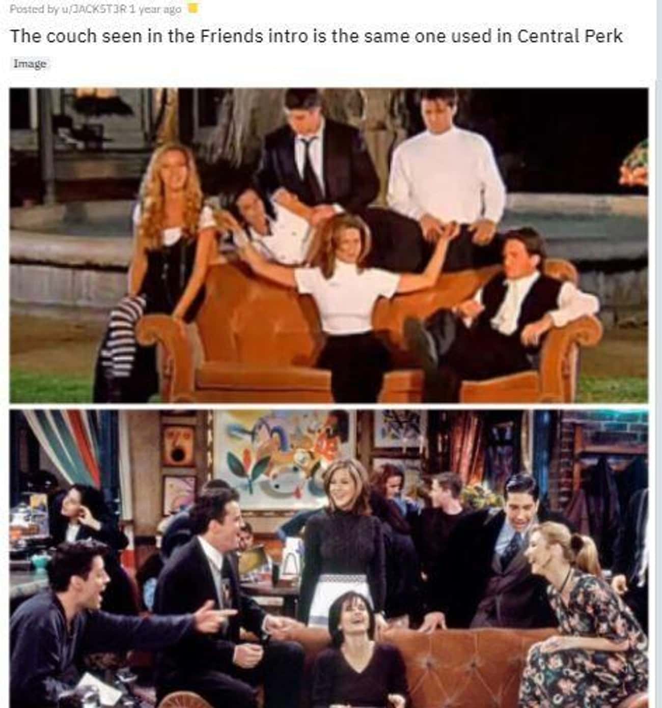 The Gang Took The Central Perk Couch To The Fountain