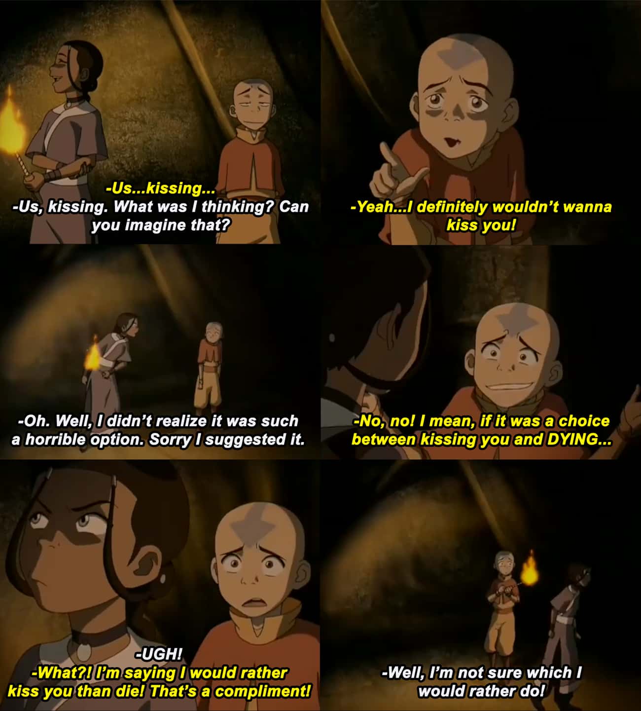 Avatar Aang Morphs Into Awkward Twelve-Year-Old Aang In The Cave Of Two Lovers