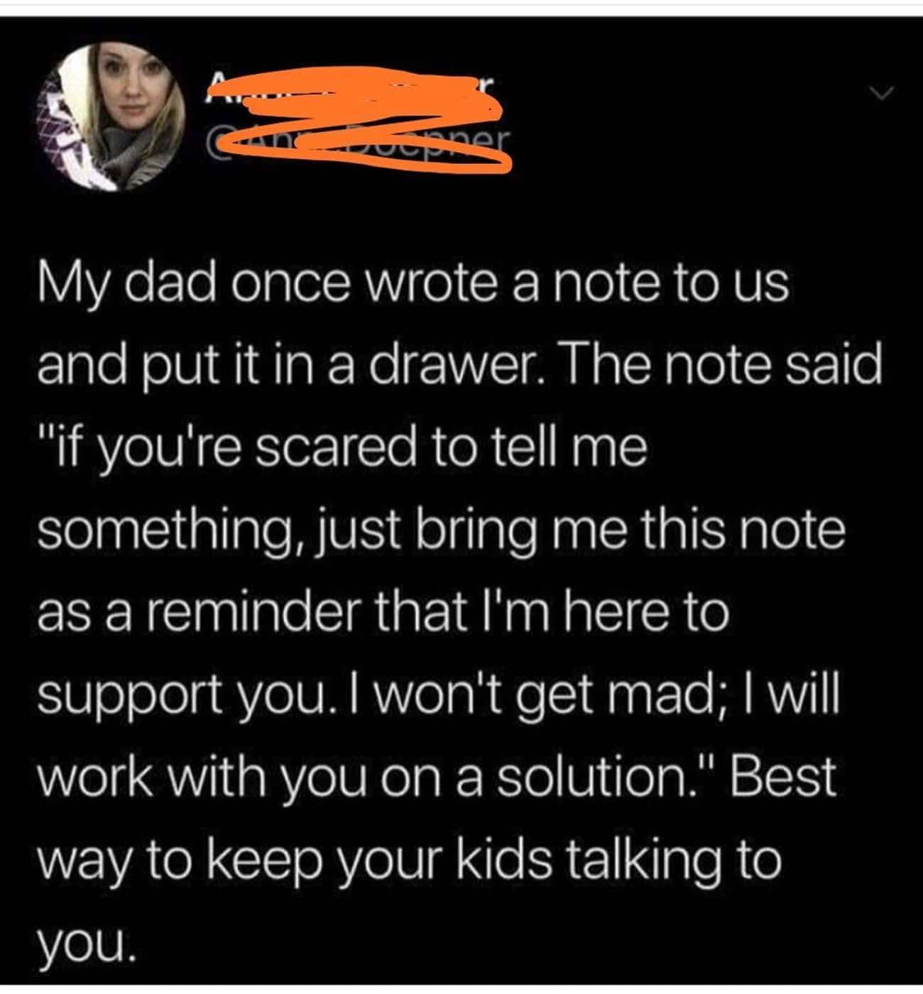 A Note From Dad That Means He Is Always There To Talk