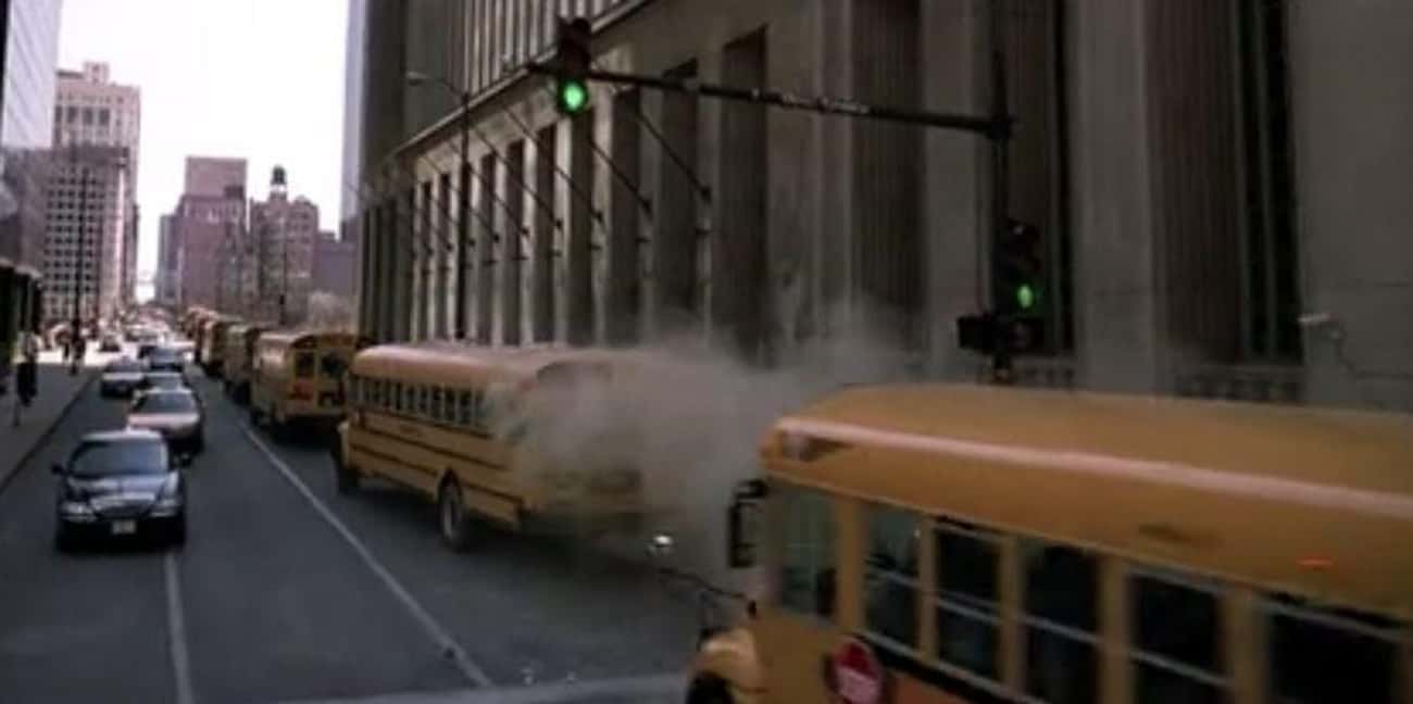 Joker's School Bus Definitely Stands Out