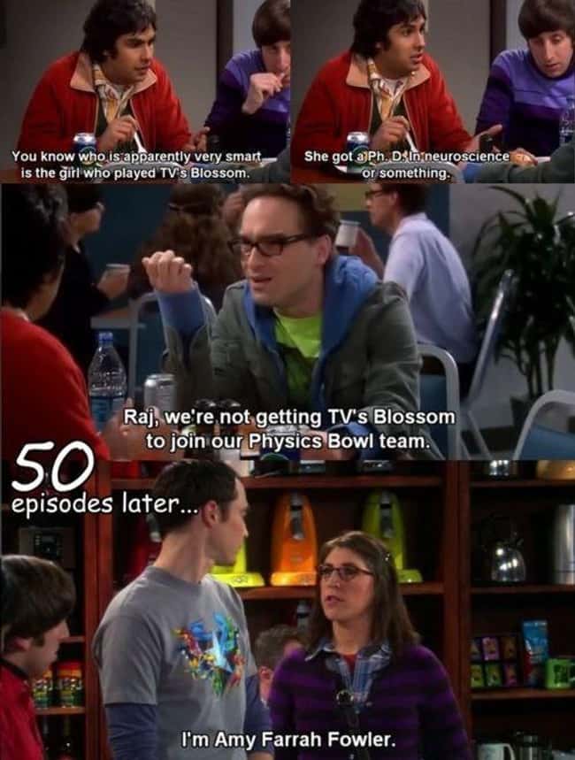 Amy's entrance in TBBT