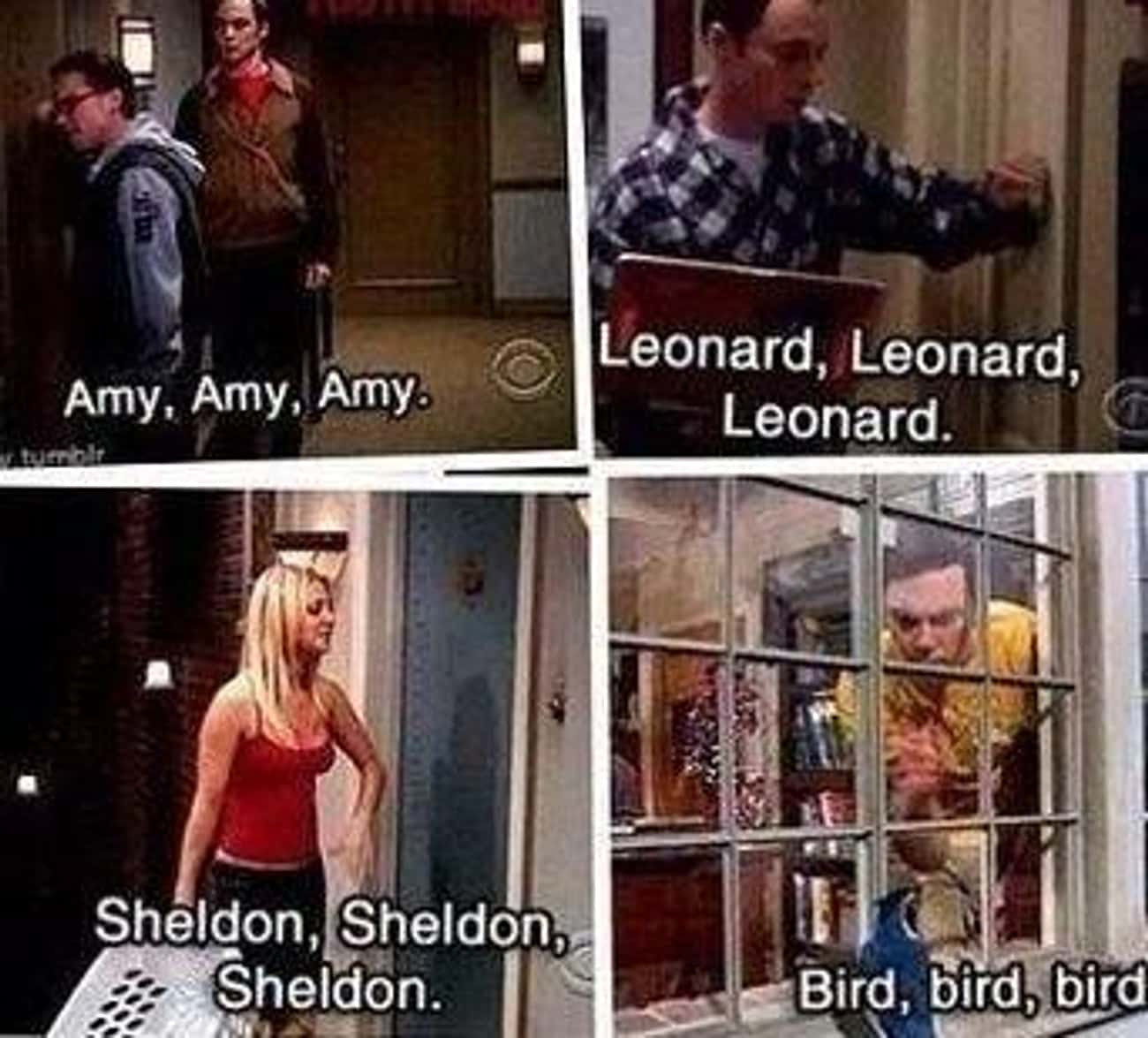 Sheldon Knocking Three Times On Doors