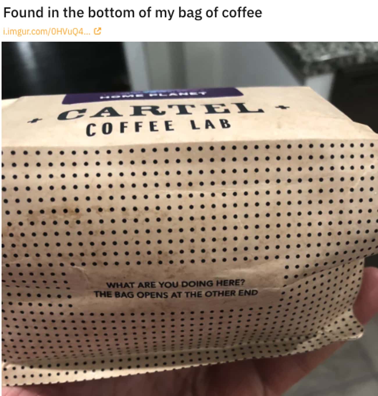 Bottom Of The Coffee Bag