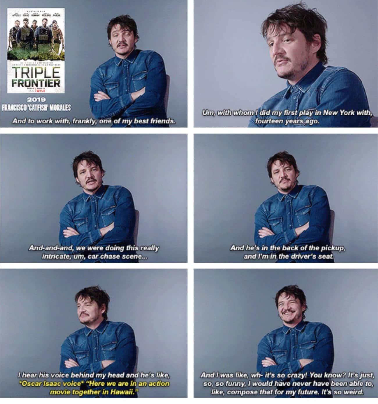 Pedro Pascal talks about Triple Frontier