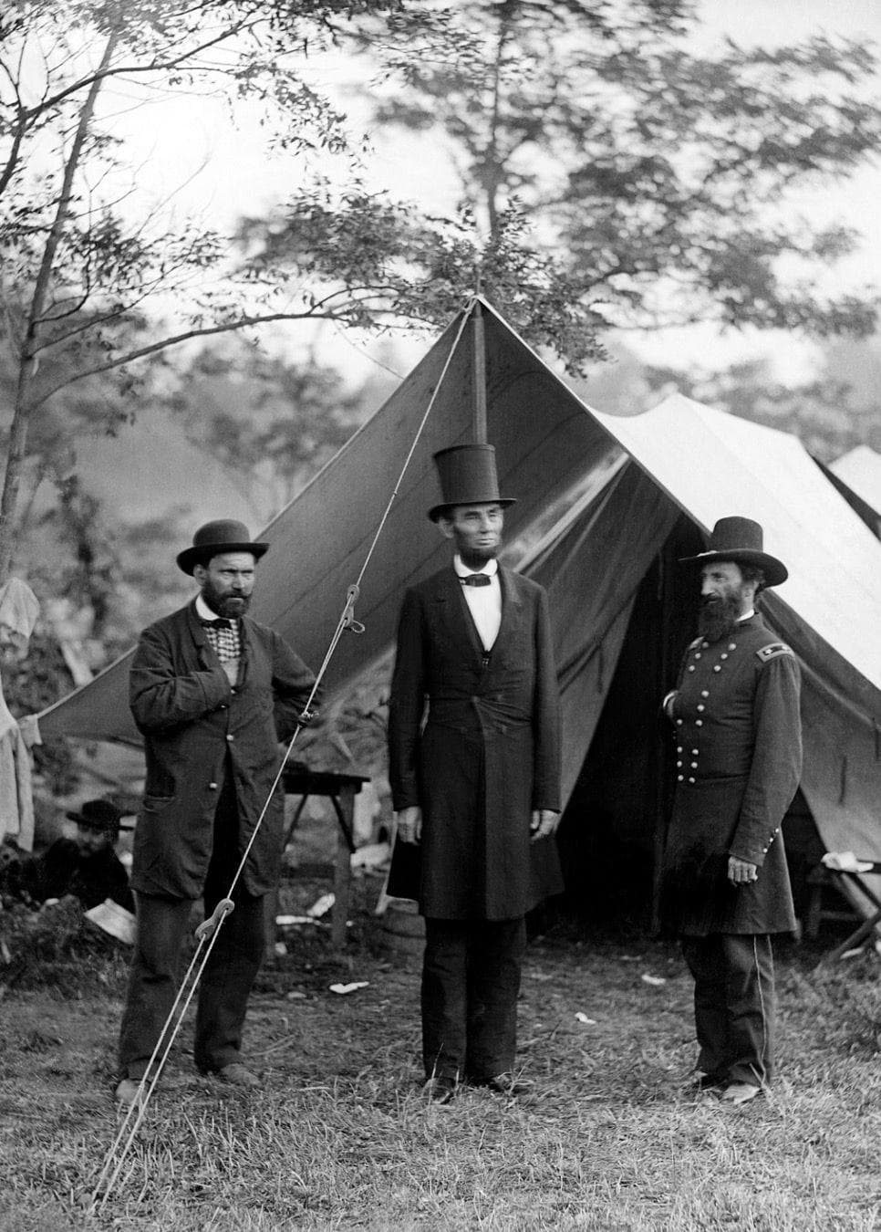 'President Lincoln Visiting Antietam,' Alexander Gardner (1862)