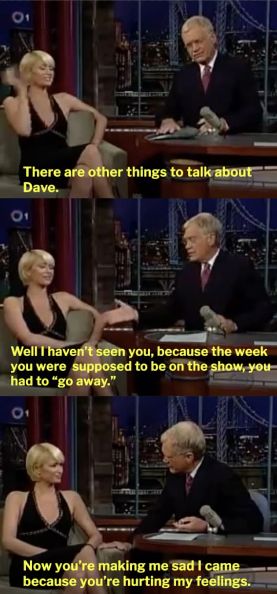 Remembering David Letterman's Relentlessly Rude Paris Hilton Interview
