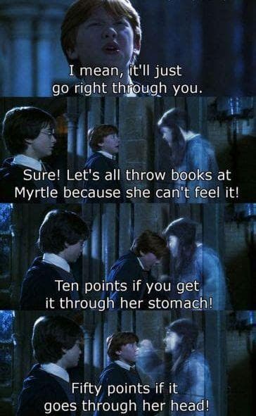 Everyone Has A Distinct Lack Of Sympathy Toward Moaning Myrtle