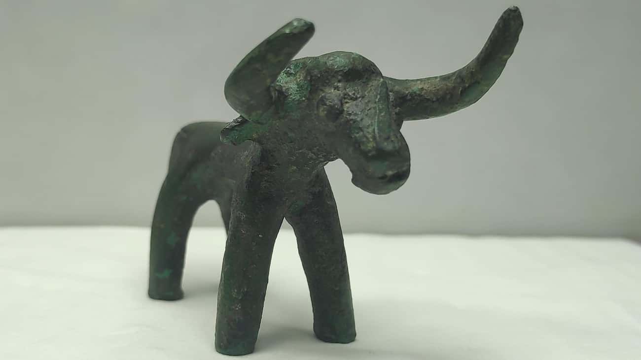 A Bull Figurine At The Site Of The Ancient Greek Olympic Games (c. 1050-700 BC)