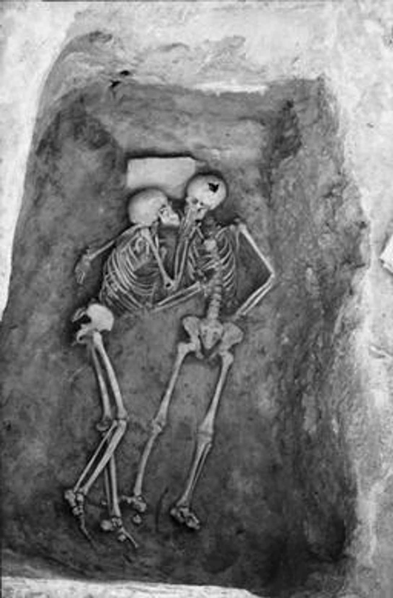 1972: 'The Hasanlu Lovers,' Depicting Skeletons From An Iranian Archaeology Site