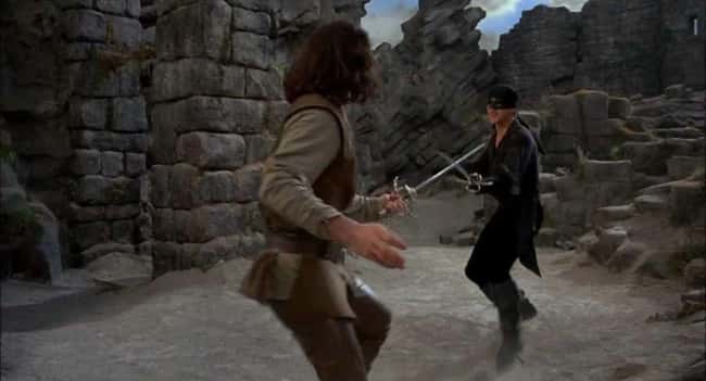 3. Inigo uses a right-handed sword scabbard in The Princess Bride and switches his sword to his left after drawing, whereas the Man in Black uses a variable back-mounted scabbard. So even before they start fighting, the Man in Black knows Inigo is fighting with his off-hand.