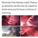 Wanda Versus Thanos on Random Fans Point Out Something About The Women Of Marvel We Never Noticed Before