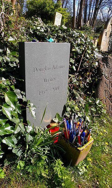 Douglas Adams Gets Ballpoint Pens At His Grave