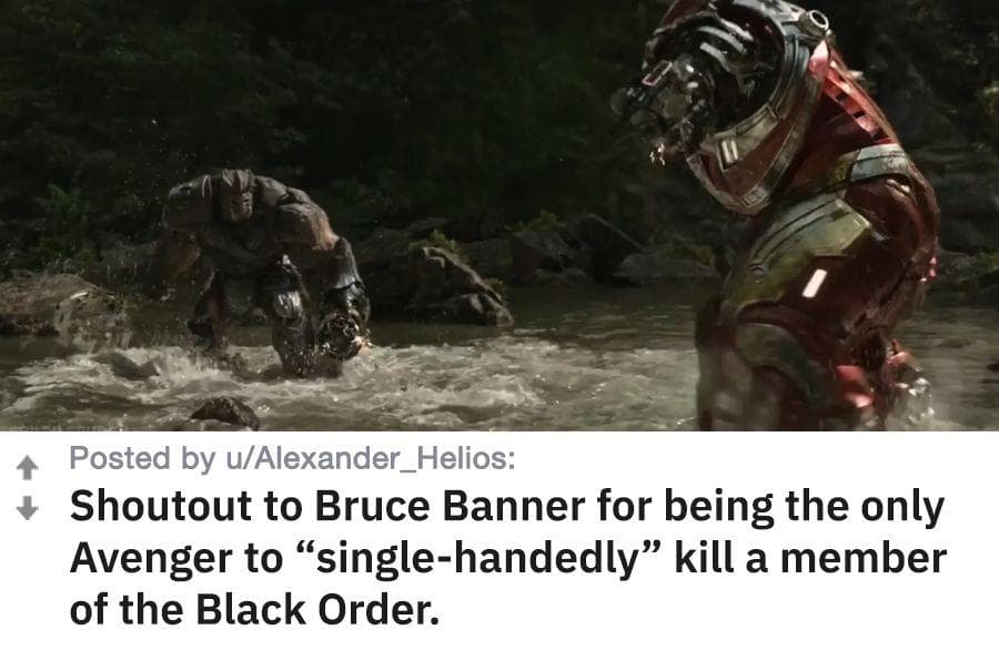 Photo: Alexander_Helios / Reddit / The Hulk killing one of Black Order's member