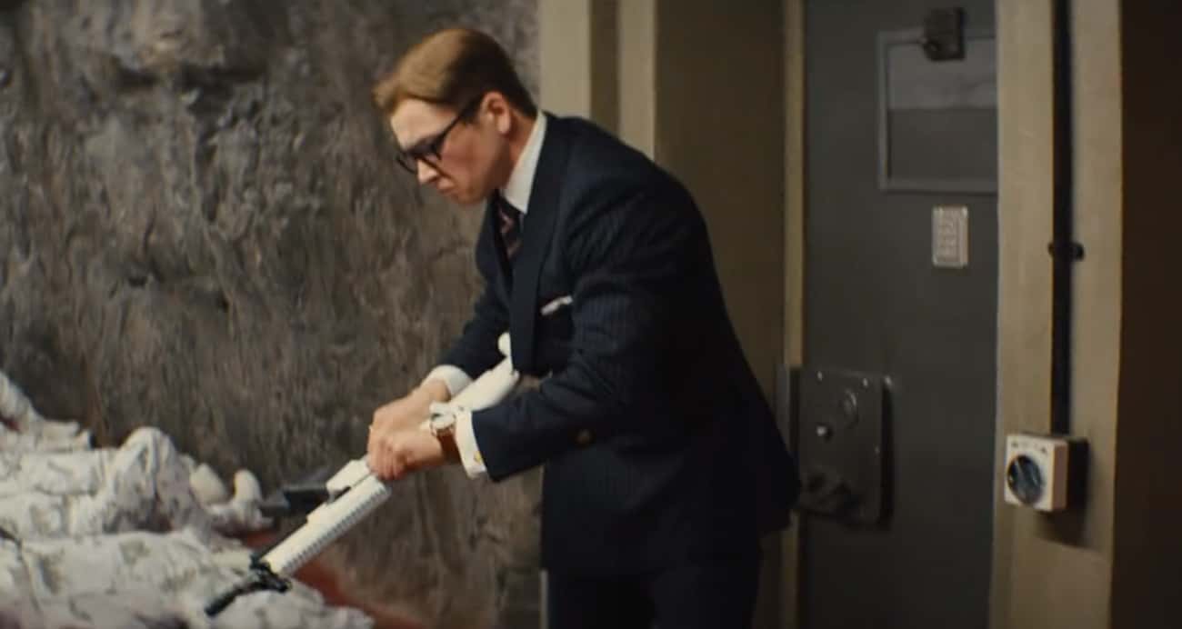 Eggsy Double Checks For Ammo In 'Kingsman: The Secret Service'