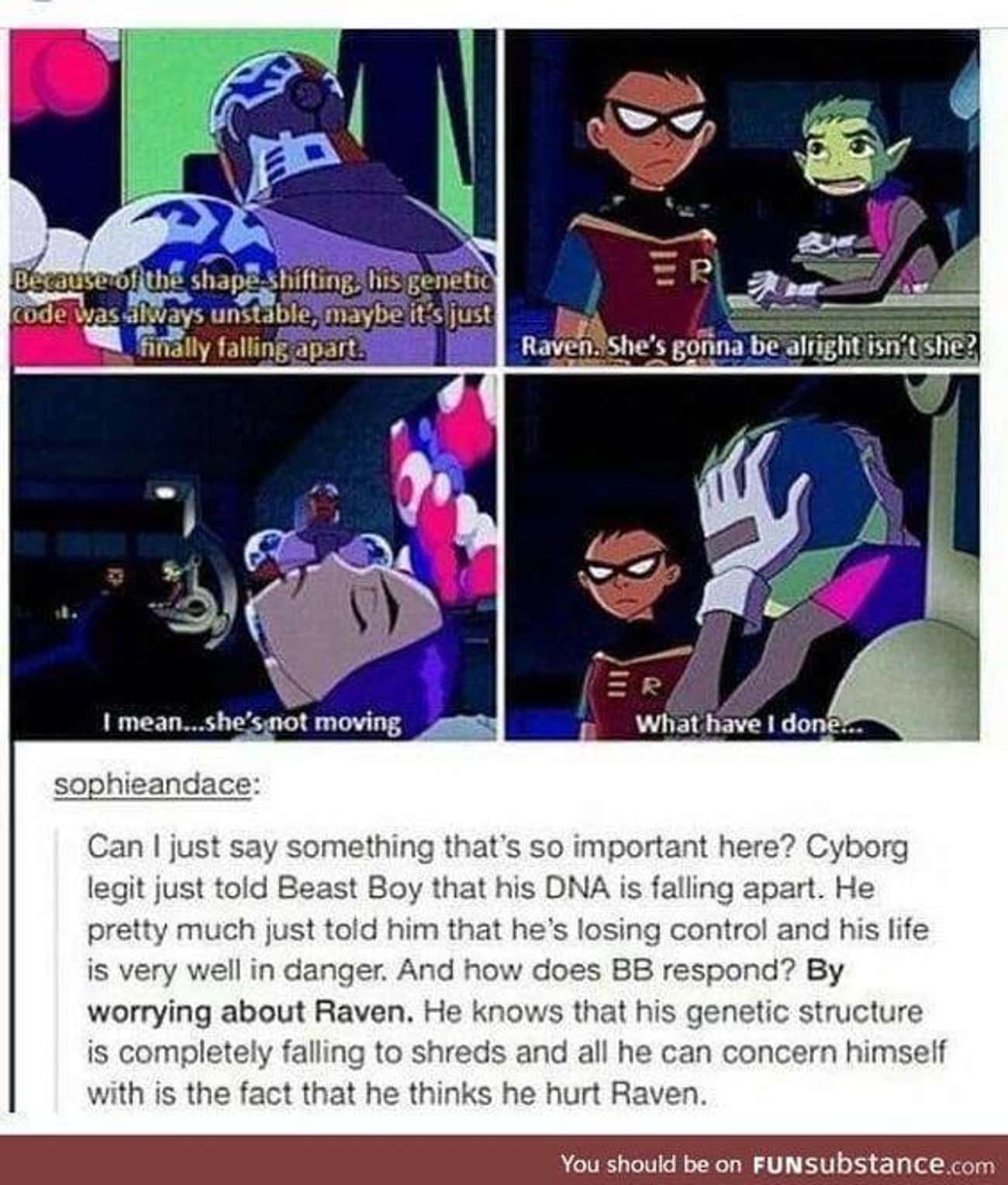 Beast Boy Doesn't Concern Himself With Others When Raven Is In Trouble
