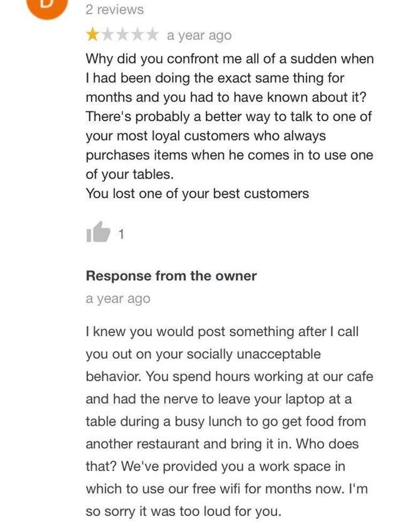 Choosing Beggar Angry About Being Kicked Out Of A Cafe With Free Wi-Fi After Bringing In Food From Another Restaurant