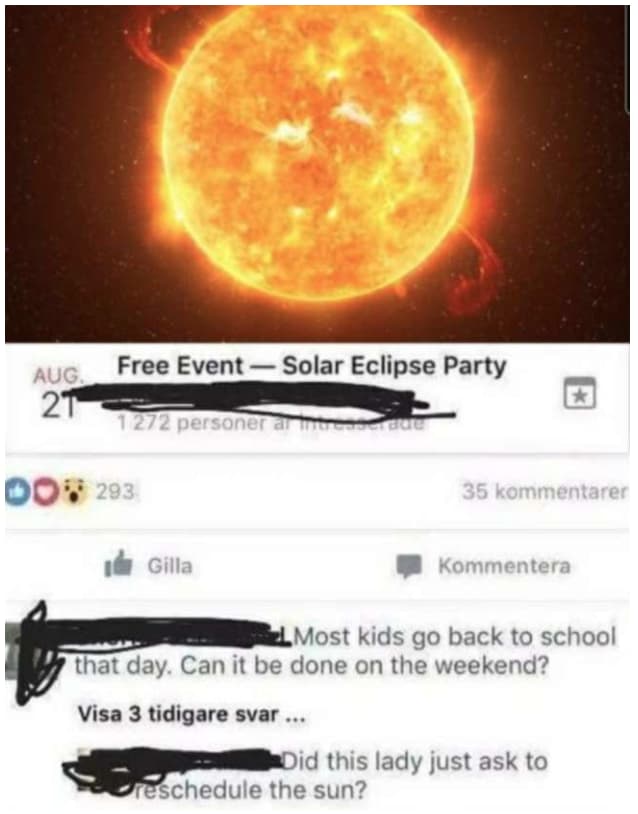 Rescheduling The Sun