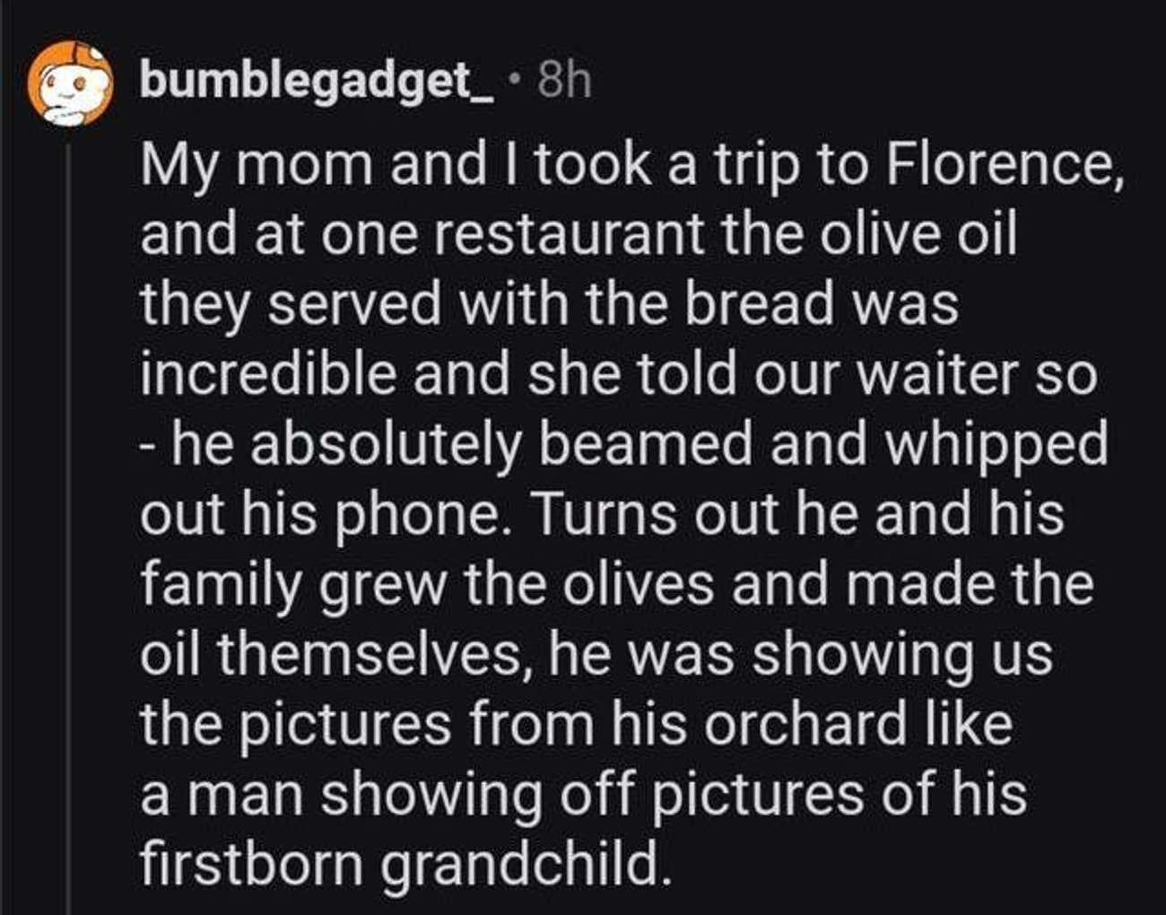 Sus aceitunas son su orgullo y alegría