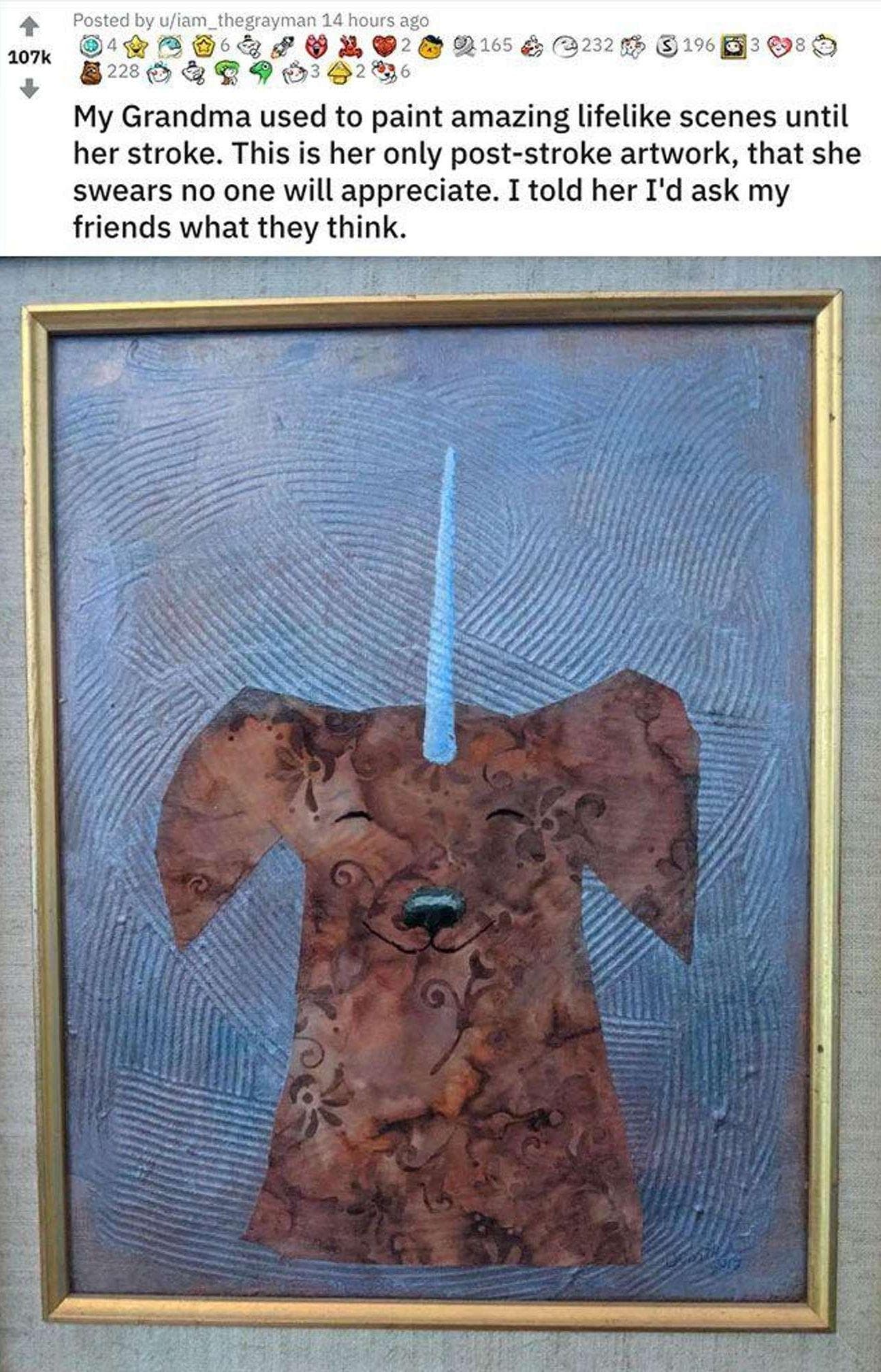 Internet está apreciando las obras de arte de la abuela