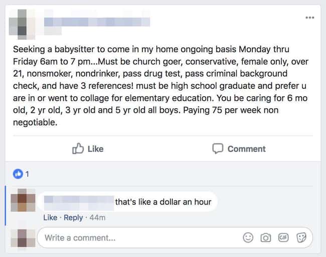 15 Times Entitled Parents Tried To Hire A Babysitter With Incredibly