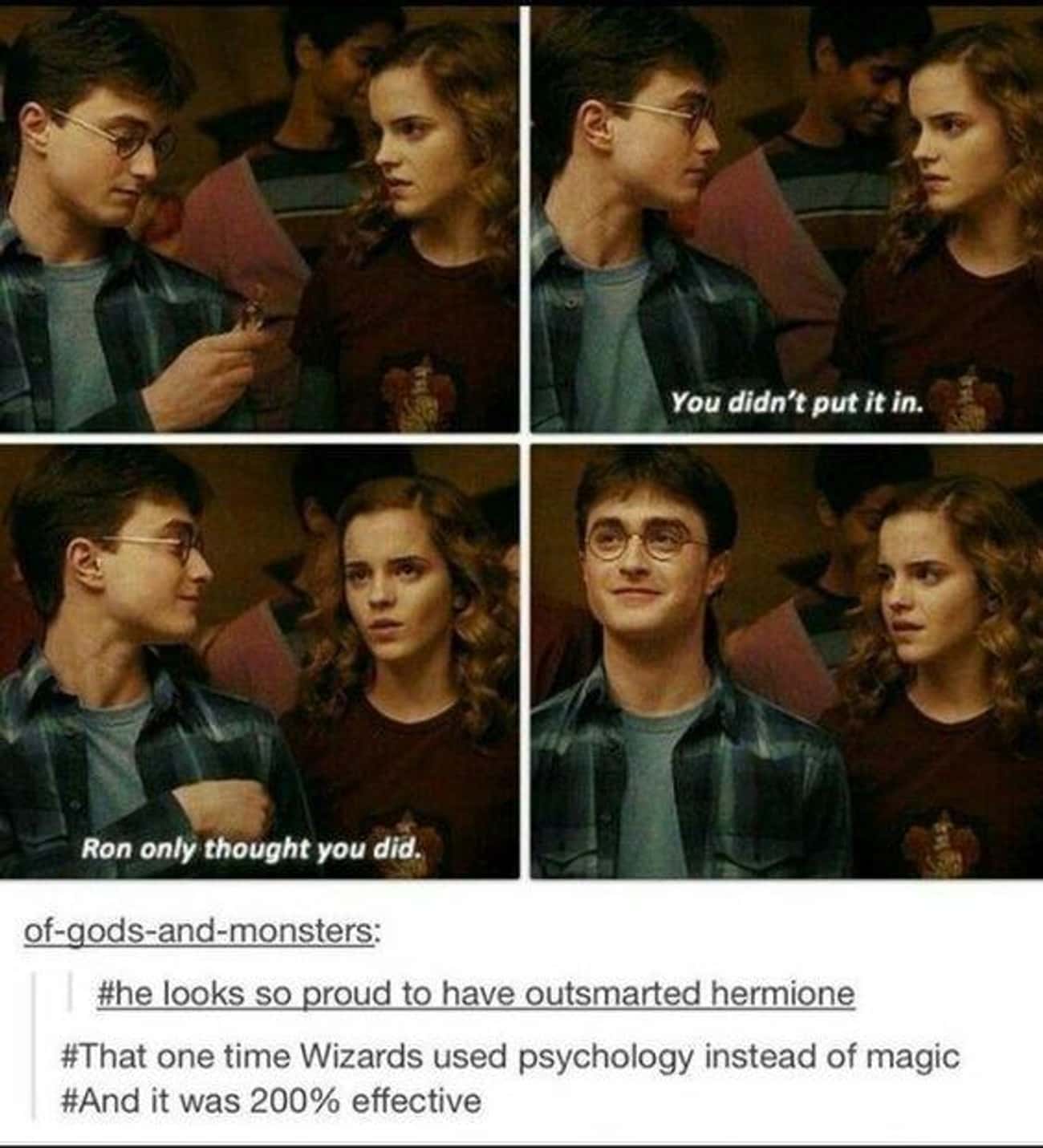 Harry Finally One-Upped Hermione By Using Muggle Tactics