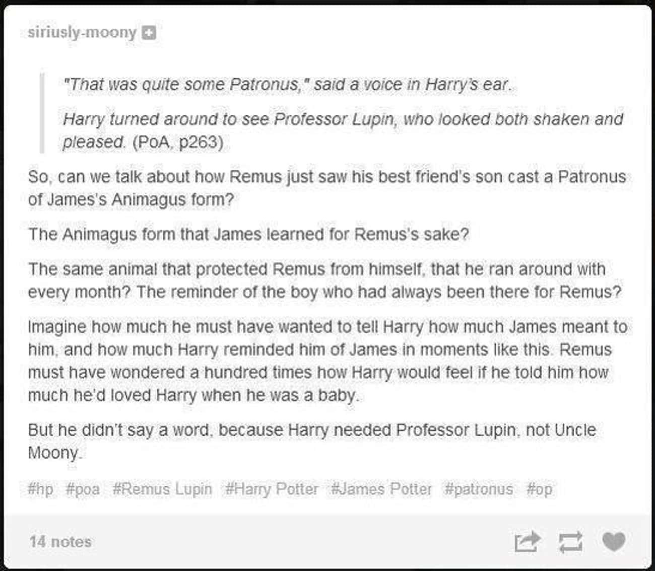 Remus Was Reminded Of James Through Harry's Patronus