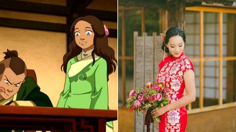 green emerald velvet dress Avatar: the last Airbender Katara Cosplay Costume Women Dress Outfit H   TrendsinCosplay