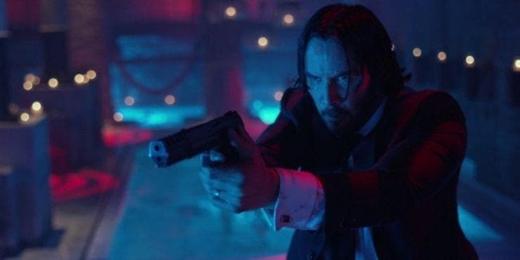 Reeves Took His Prop Guns Home To Train Around His House For 'John Wick: Chapter 2'