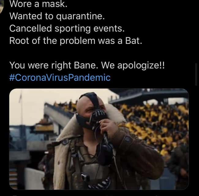 Bane: The actual Hero who followed Covid protocols