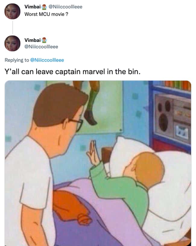 Send Captain Marvel to the bin