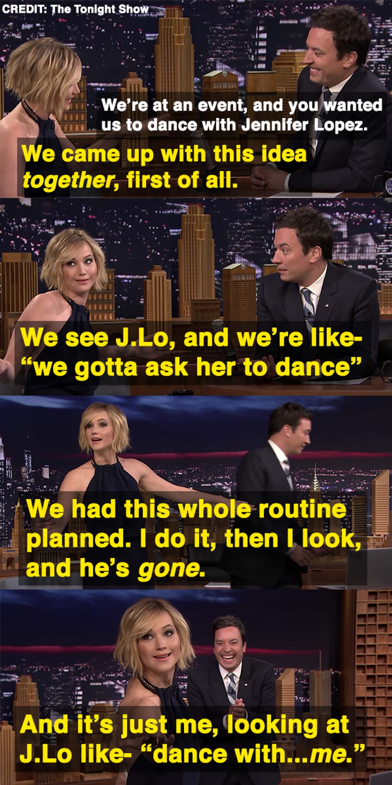 Jimmy Fallon Bailed On Jennifer Lawrence At An Event
