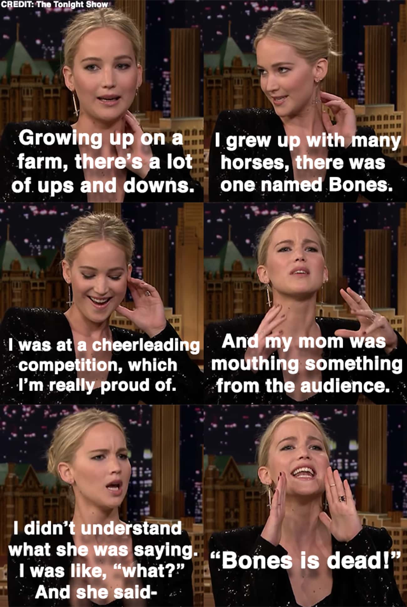 Jennifer Lawrence's Mom Gave Her Some Bad News During a Cheerleading Competition