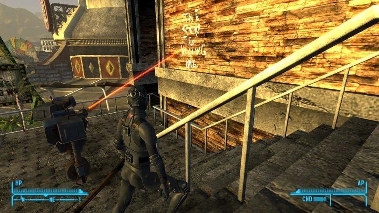 Securitrons In 'Fallout: New Vegas' Actively Try To Remove Graffiti