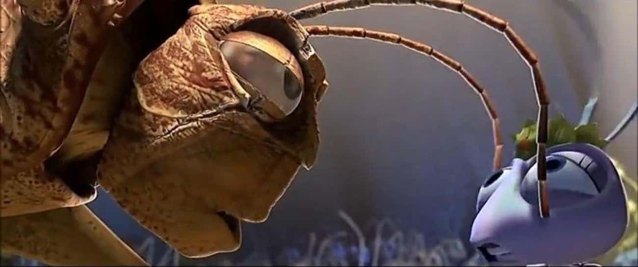 Hopper Smells Atta With His Antennae In 'A Bug's Life' Because That's How Insects Smell Things