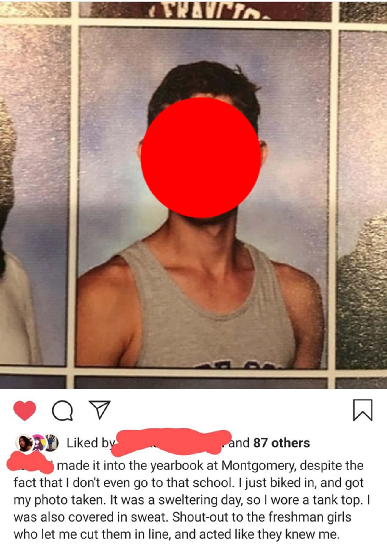 In A Yearbook Of A School He Doesn't Go To