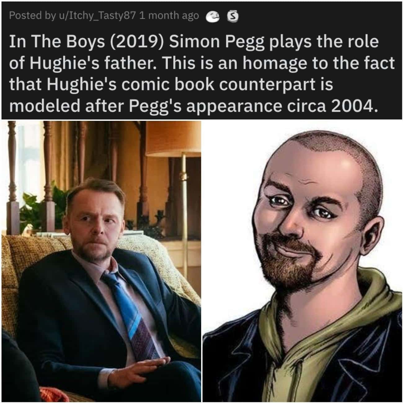 Simon Pegg Was Cast As Hughie's Father For A Good Reason