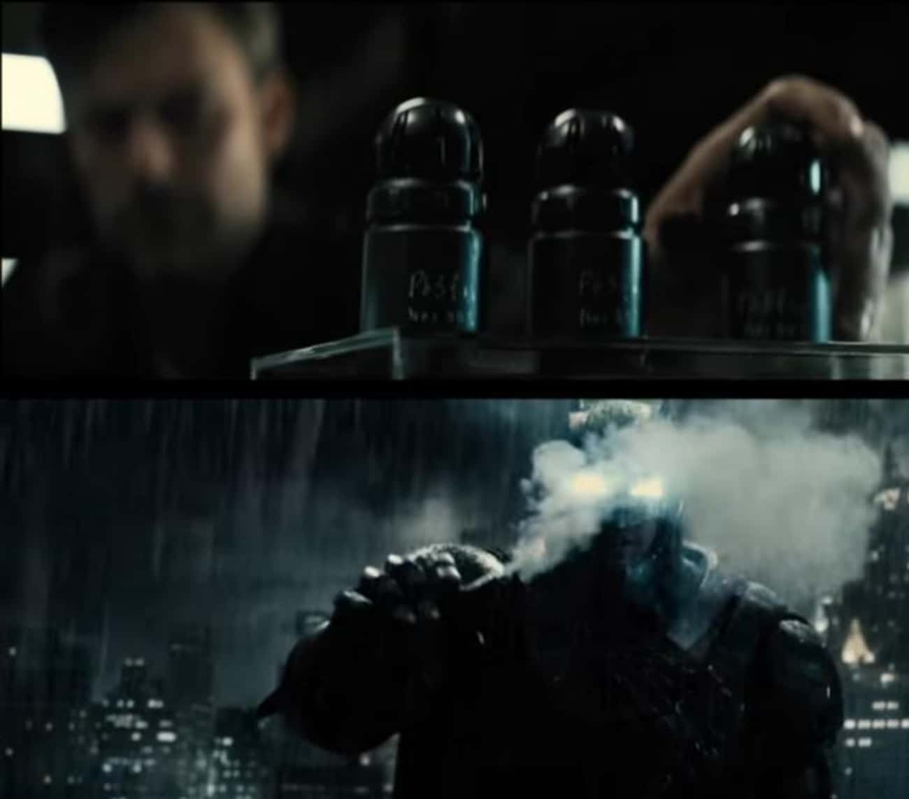 Bruce Uses Lead Smoke Grenades In 'Batman v Superman'